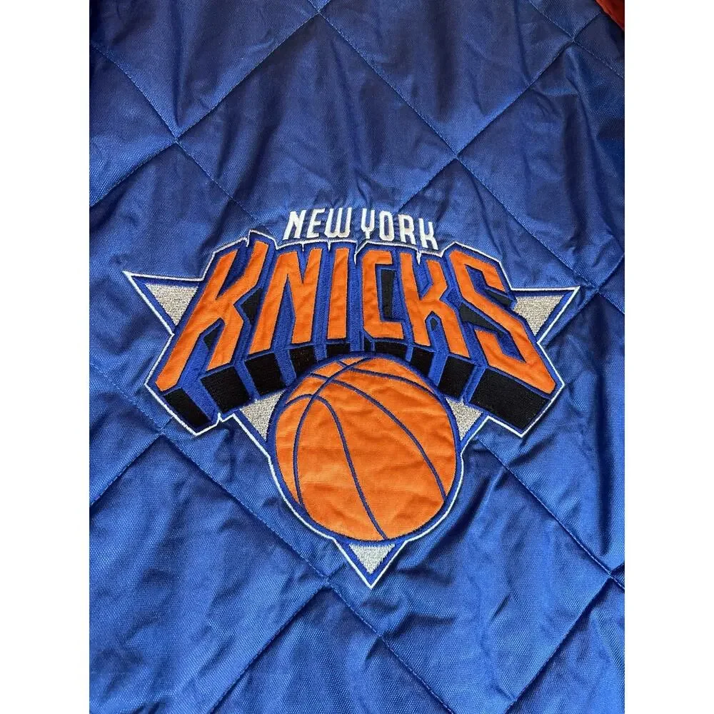 Vintage NY Knicks NBA Reversible Quilted Embroidered Varsity Jacket - Sz XXL - Picture 16 of 16